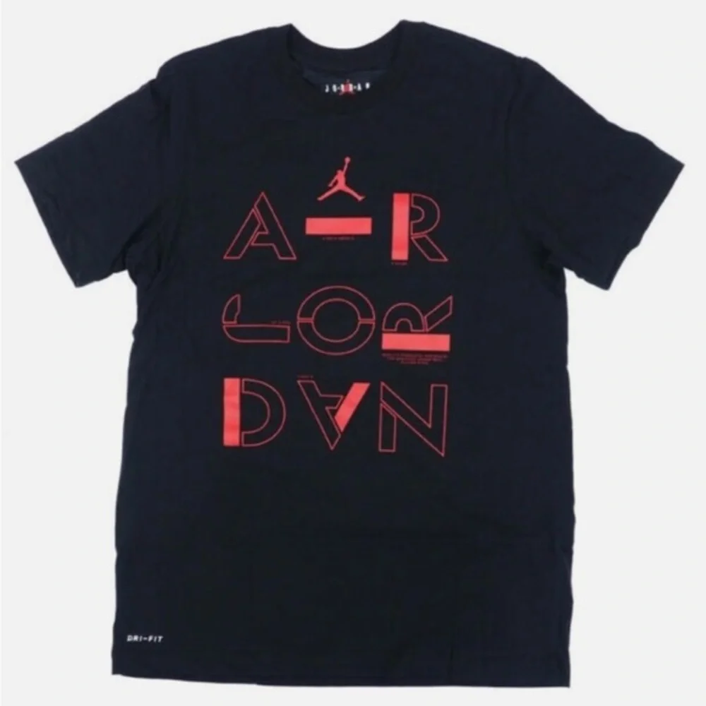 Jordan Black Tee with Red Graphic